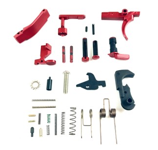 AR15 Metallic RED XSlick Lower Parts Kit LPK