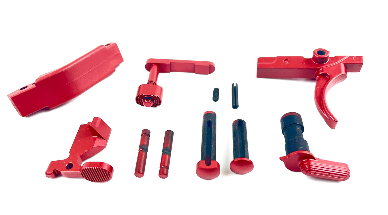 AR15 Metallic RED XSlick Lower Parts Kit LPK - Image 3