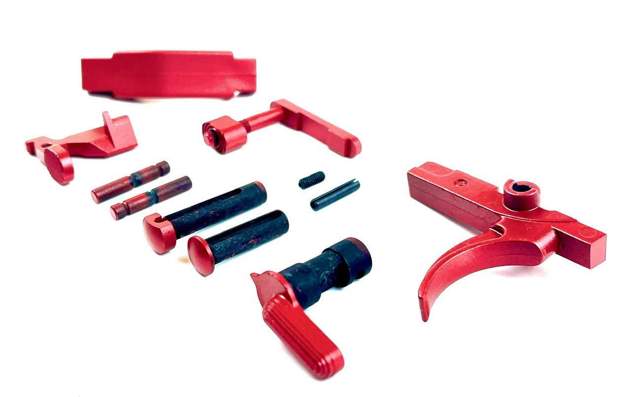 AR15 Metallic RED XSlick Lower Parts Kit LPK - Image 7