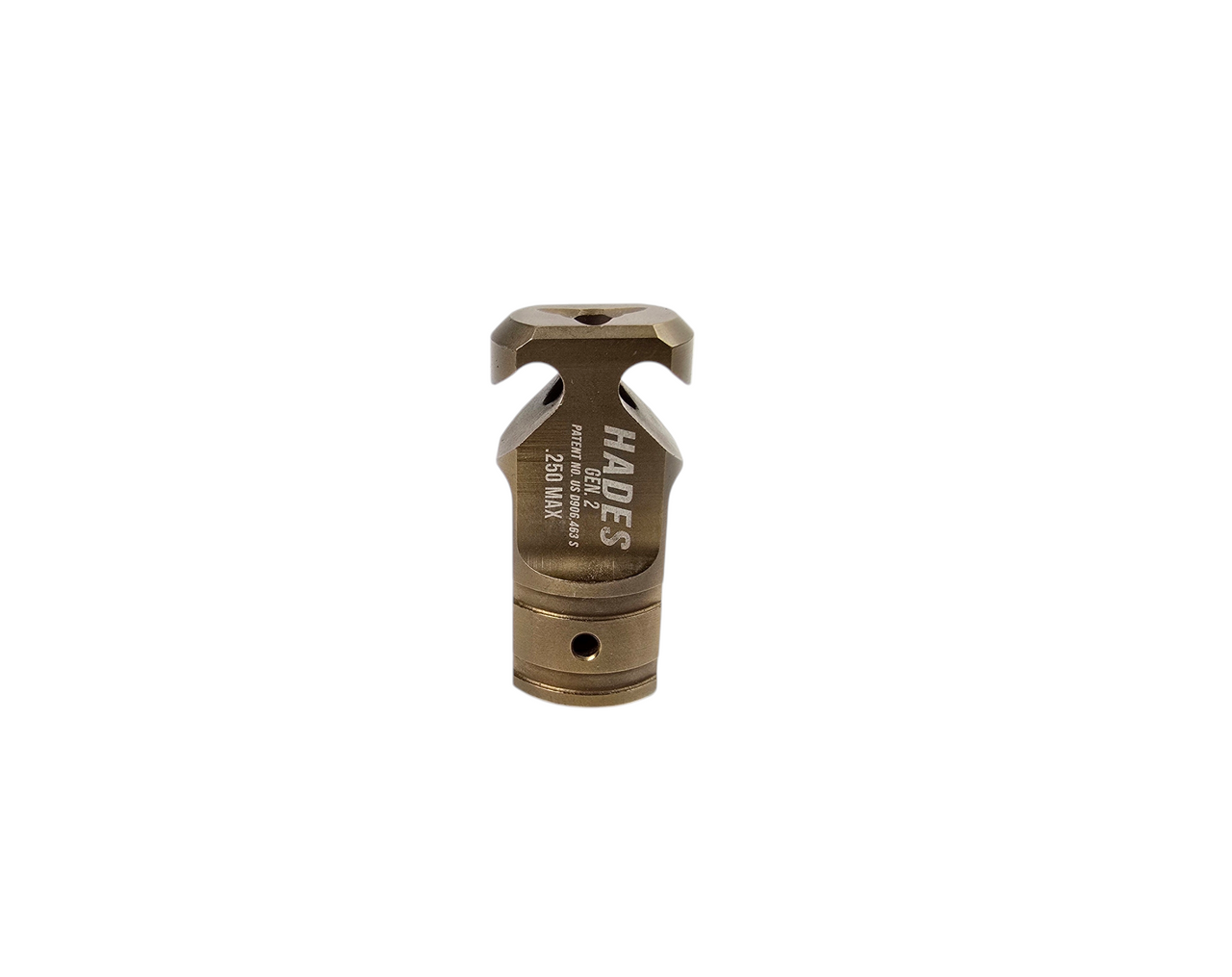 HADES Hybrid Gen2 Muzzle Device - Burnt Bronze - 1/2x28 - Image 3