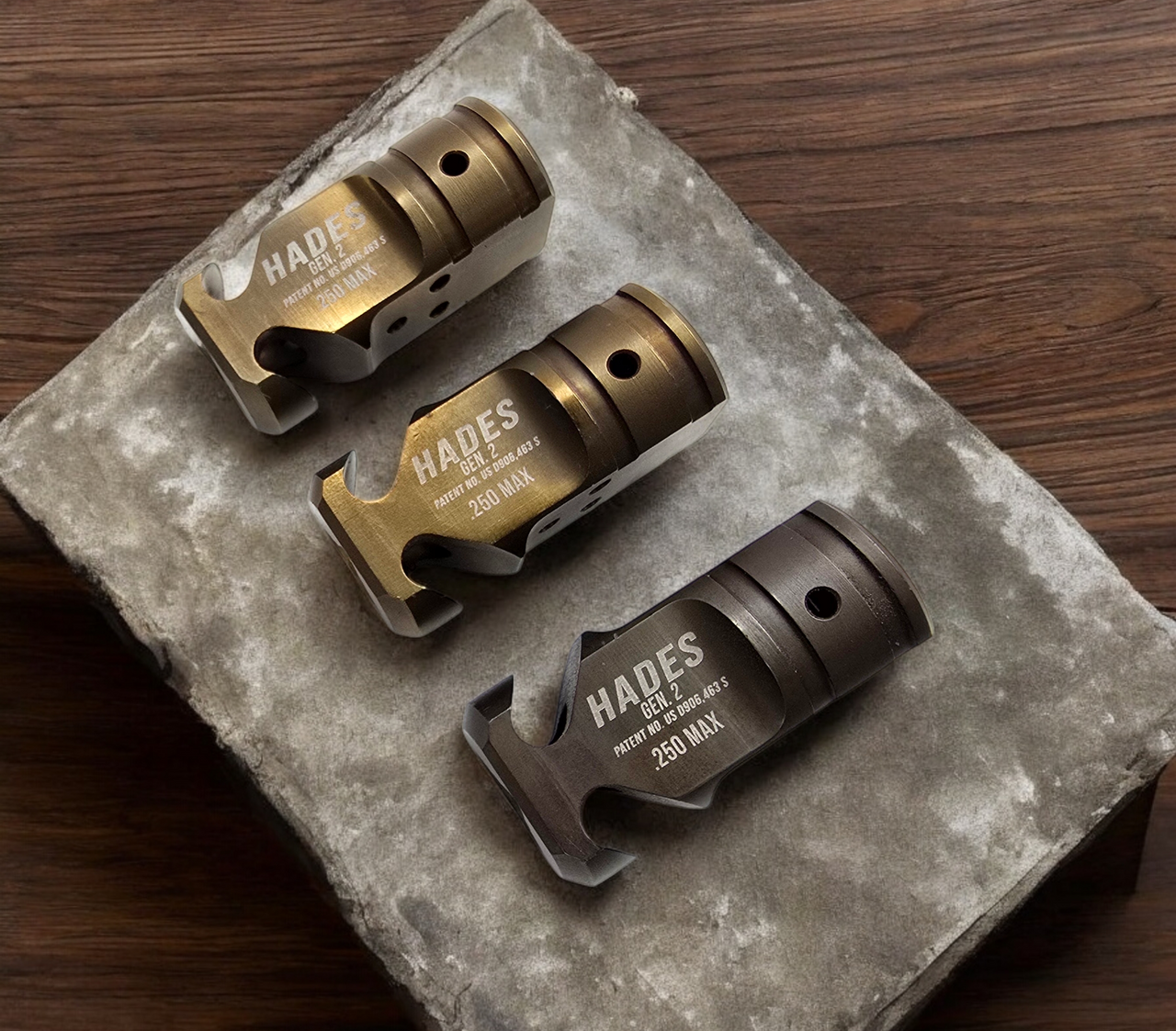 HADES Hybrid Gen2 Muzzle Device - Burnt Bronze - 1/2x28 - Image 7