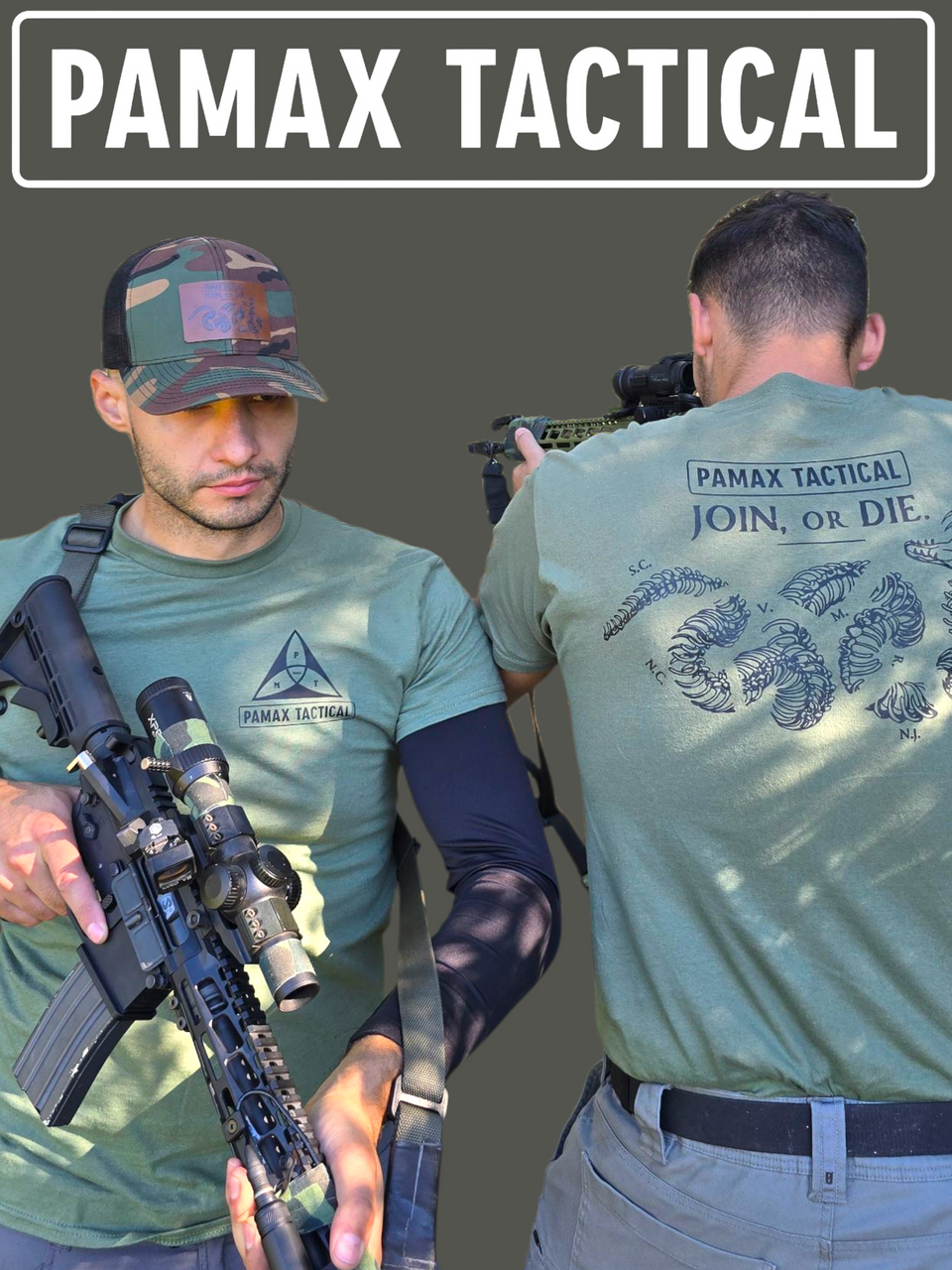 Join or Die PAMAX Tactical OD Green Shirt - Image 2