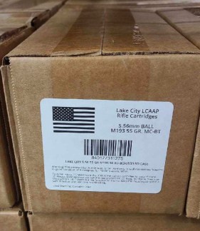 Lake City 5.56x45mm NATO 55gr M193 BALL FMJ (500rds)