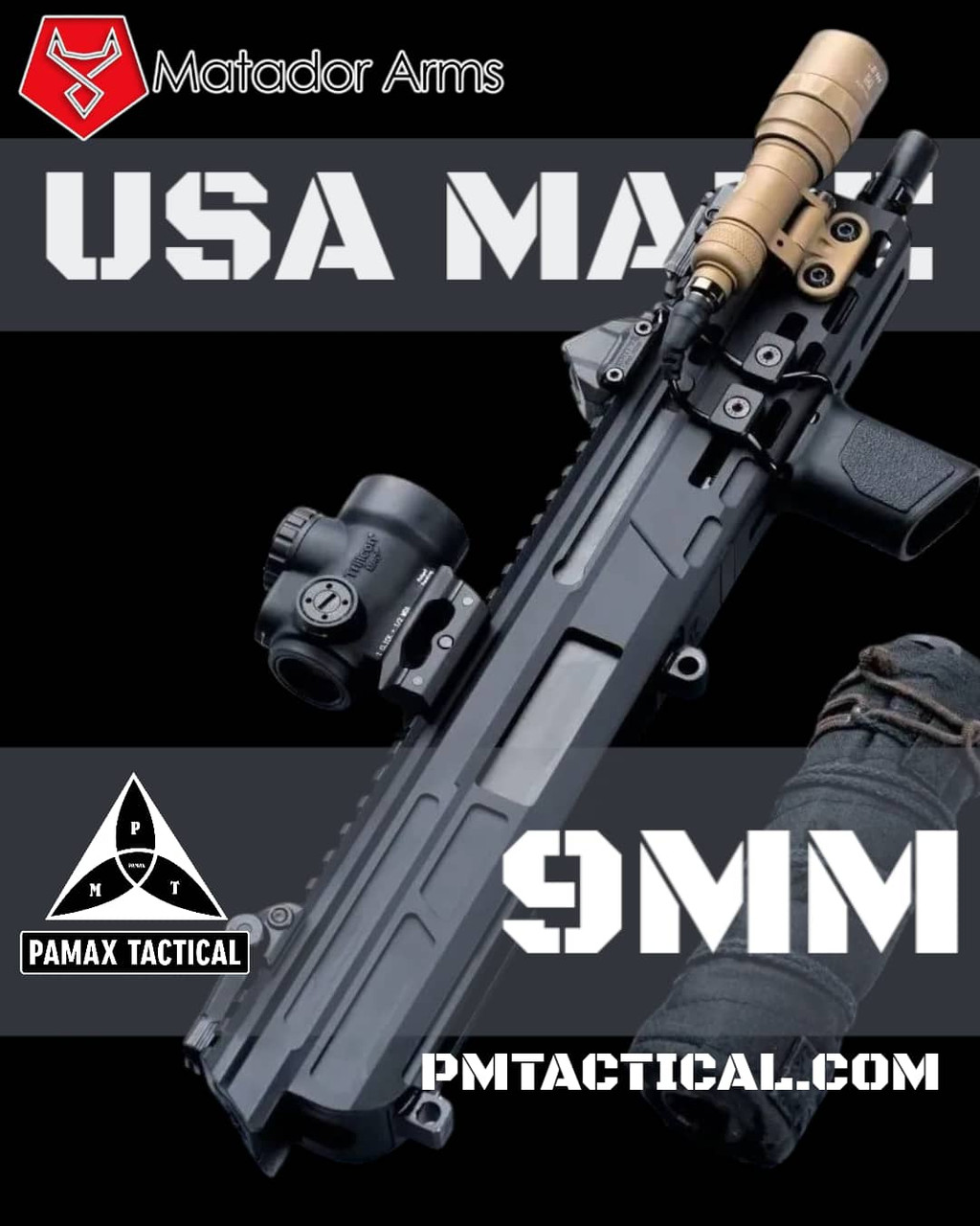 Matador MAT-9 Bufferless 9mm Roller Delay Complete Upper - FDE - Image 6