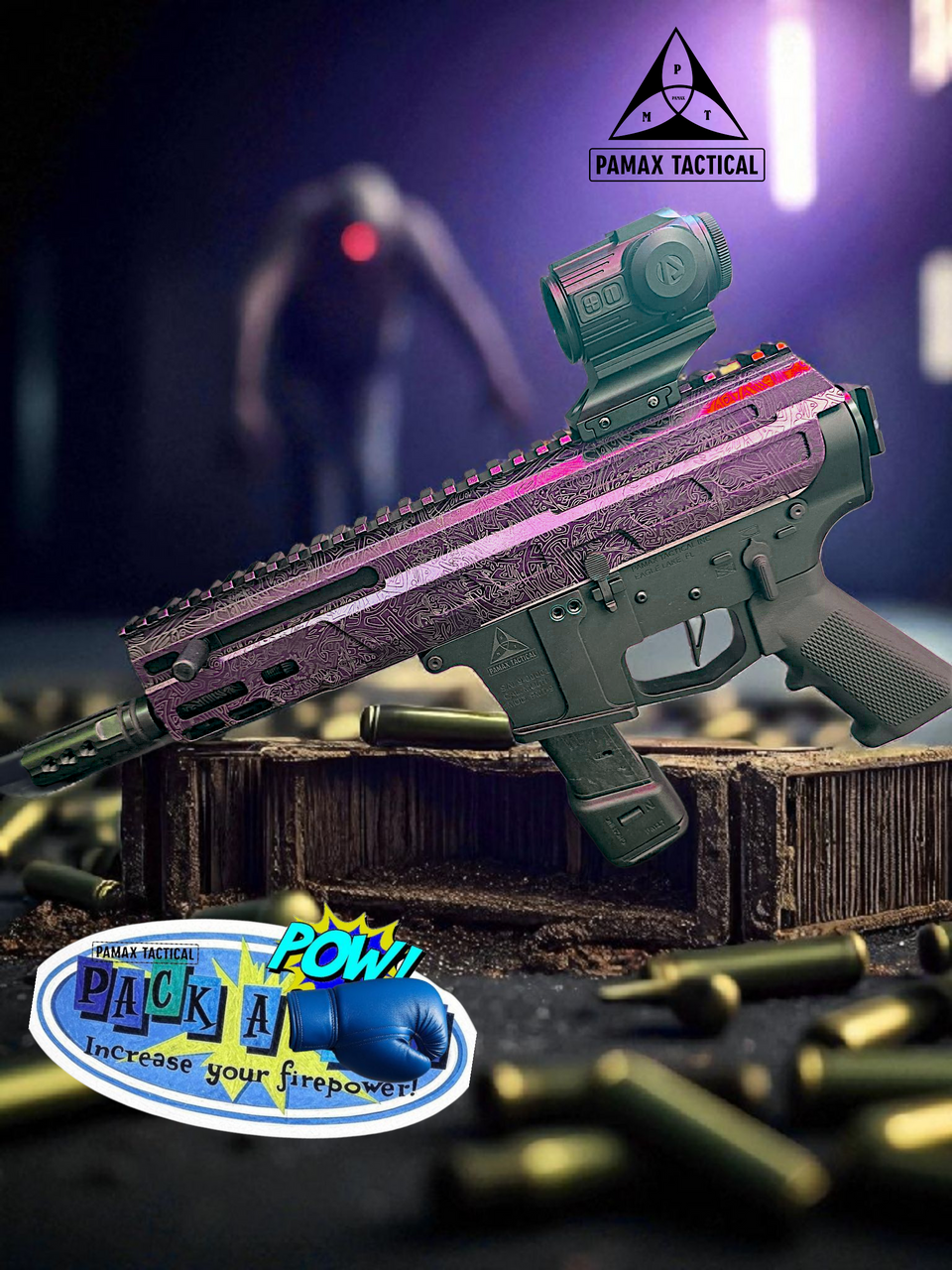 Matador MAT-9 Bufferless 9mm Roller Delayed Complete Upper - Custom "Packs a Punch" Camo - Image 7