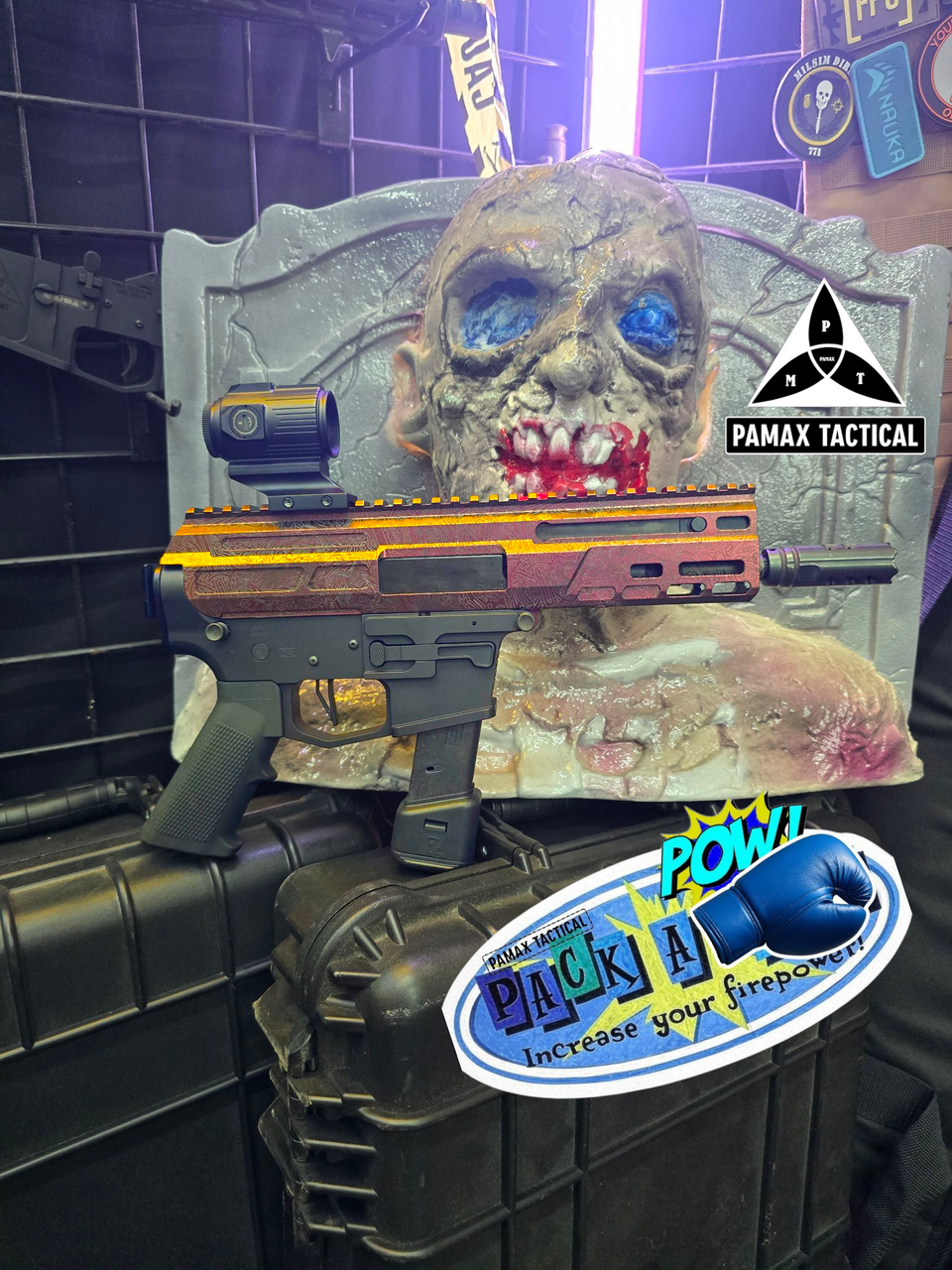 Matador MAT-9 Bufferless 9mm Roller Delayed Complete Upper - Custom "Packs a Punch" Camo - Image 6
