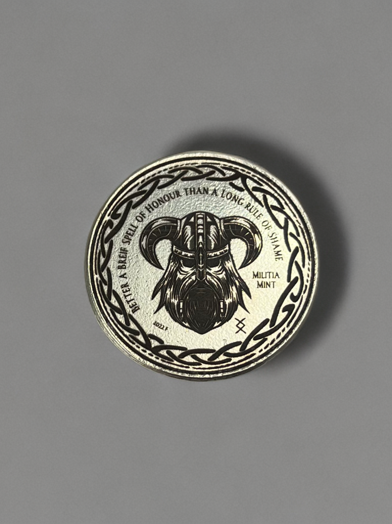 Militia Mint 1-oz .999 Troy Silver Collector Challenge Coin - Samurai - Image 2