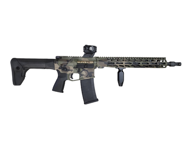 PMT-15 14.5" Pin & Weld RECCE Rifle - Woodland Camo & Black - Image 2