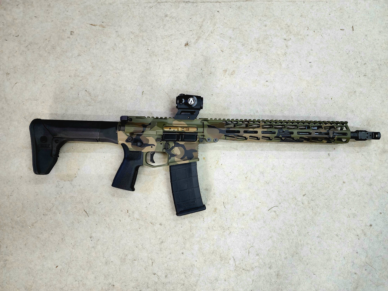 PMT-15 14.5" Pin & Weld RECCE Rifle - Woodland Camo & Black - Image 7