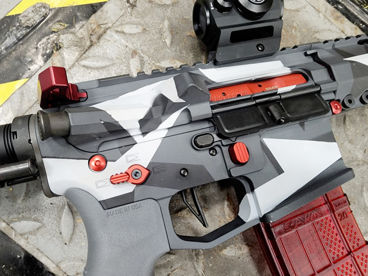 PMT-15 14.5" Pin & Weld Rifle - PDW Stock - Winter Geo - Image 4