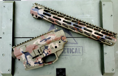 PMT-15 Billet AR15 Receiver Set & Handguard - Woodland Camo - Image 2