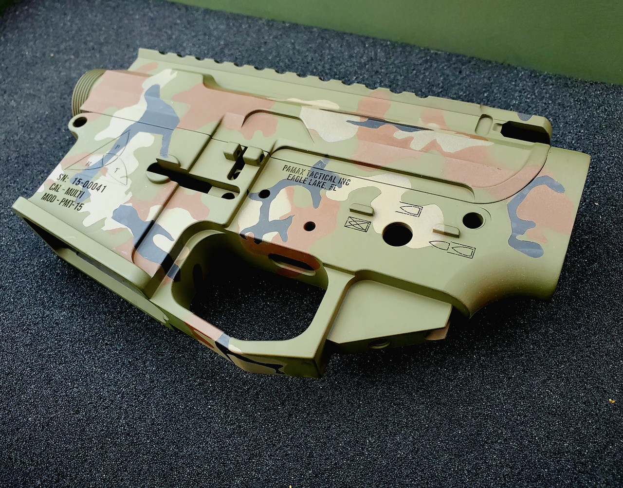 PMT-15 Billet AR15 Receiver Set & Handguard - Woodland Camo - Image 3