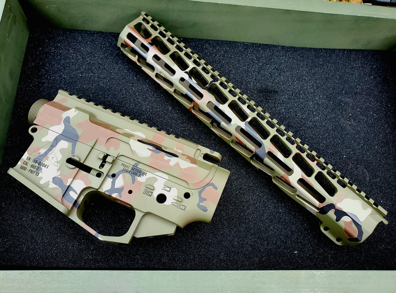 PMT-15 Billet AR15 Receiver Set & Handguard - Woodland Camo - Image 8