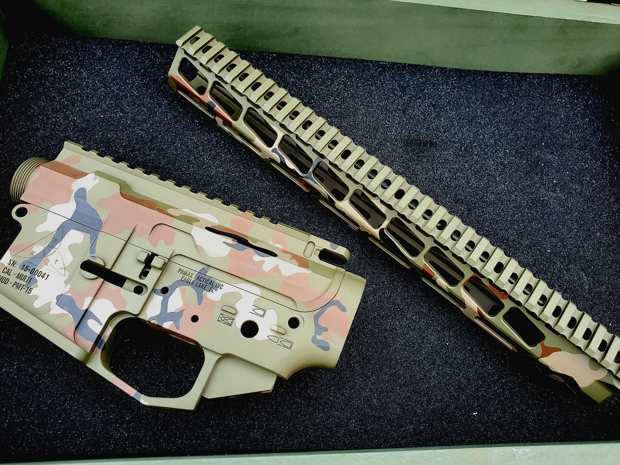 PMT-15 Billet AR15 Receiver Set & Handguard - Woodland Camo - Image 6