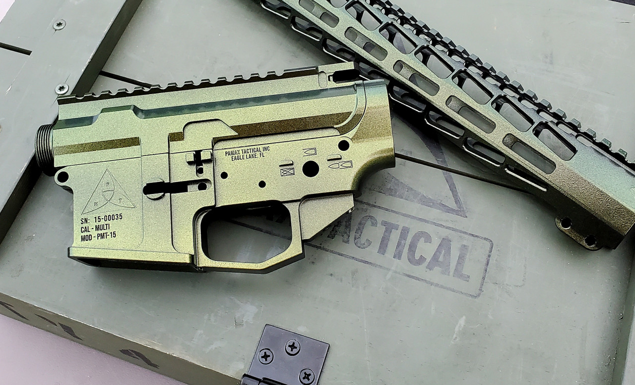 PMT-15 Billet AR15 Receiver Set & Handguard - XSLICK OD/GREEN