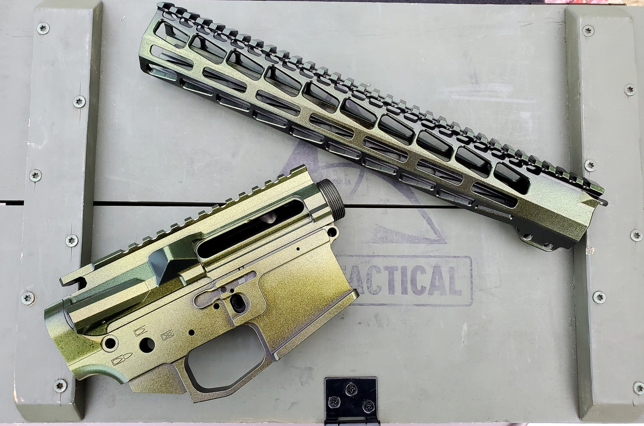 PMT-15 Billet AR15 Receiver Set & Handguard - XSLICK OD/GREEN - Image 4