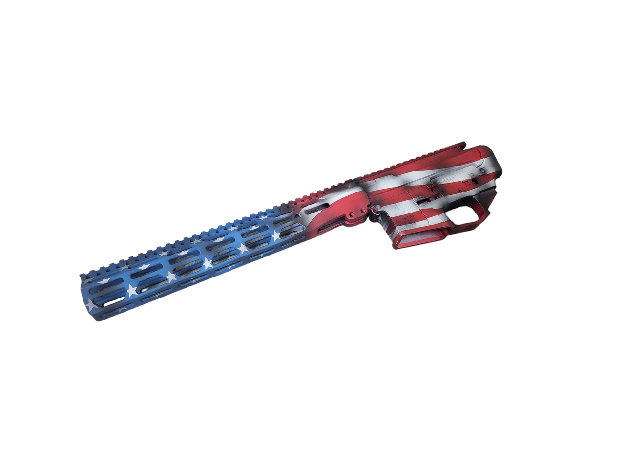 PMT-15L Billet AR15 Receiver Set & Handguard - American Flag - Image 4