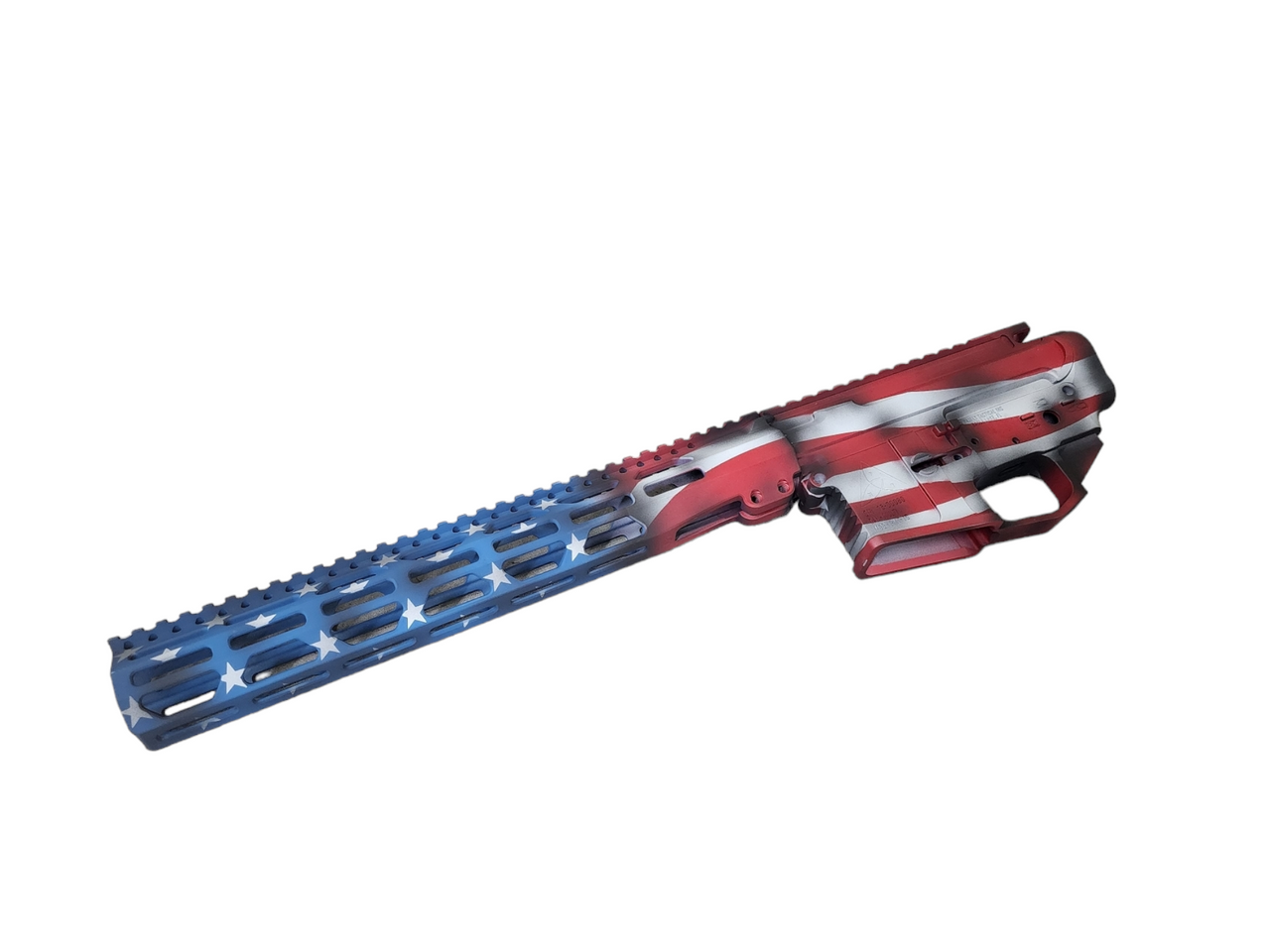 PMT-15L Billet AR15 Receiver Set & Handguard - American Flag - Image 8