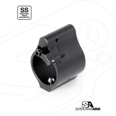 Superlative Arms .875" Adjustable Gas Block, Bleed Off - Solid, Set Screw - Melonite Finish - Image 2