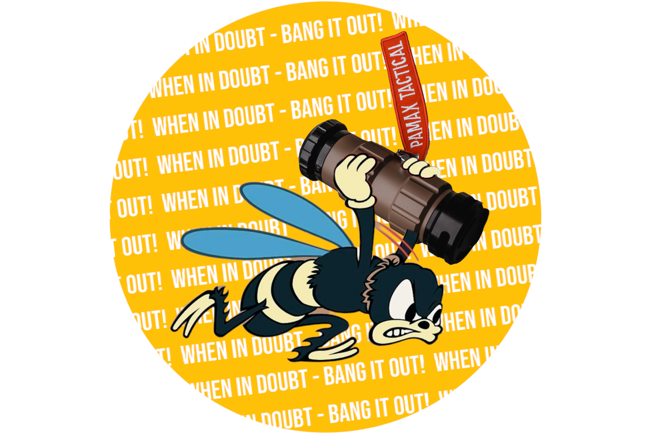 "When in Doubt - Bang it Out" LION T-Shirt - Gray - Image 3